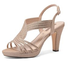 QUEEN HELENA Scarpe Eleganti con Tacco Sandali con Pochette Donna S2702