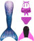shepretty Fisch Tail Mädchen Fisch zum Monoflosse mit Bikini Sommer Cosplay New,jcka24-140