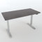 VESKA Höhenverstellbarer Schreibtisch (140 x 70 cm) - Sitz- & Stehpult - Bürotisch Elektrisch Höhenverstellbar mit Touchscreen & Stahlfüßen (Silber/Stein-Anthrazit)