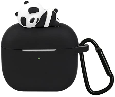 Wonhibo Schutzhülle für Airpods 3, niedliches Kawaii-Tier-Cover für Airpod 3. Generation 2021 mit Schlüsselanhänger (Panda)