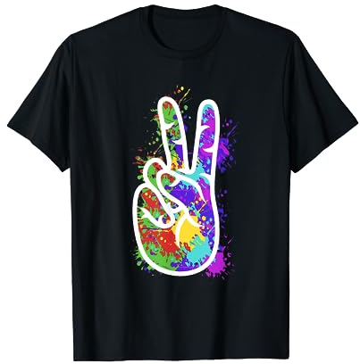 Frieden - Hand - bunt - farbig - Weltfrieden - abstrakt T-Shirt