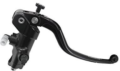 Pompa Freno Forgiata 19X18 Con Corpo Pompa Anodizzato Nero, Leva Fissa Lunga Nera (Pomello+Leva) per Benelli TnT 1130 Cafe Racer dal 2006 al 2014, CC 1130