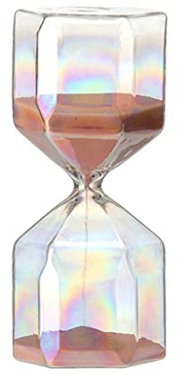 MOBEBI Clessidra, Clessidra, Clessidra 30 Minuti Tempo Arcobaleno Vetro Timer istantaneo Sabbia Rosa Orologio da Camera Decorazioni for Il Desktop Clessidra Accessori da Sposa (Color : Hexagon)