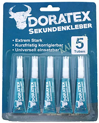 Heimwerker Classics, Schraubendreher Haken Kleber Schutzbrille Karabiner Kabel (5er Set Sekundenkleber 3g)