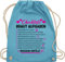 Turnbeutel Rucksack - JGA Junggesellenabschied Frauen - Braut Aufgaben I Mutprobe Checkliste - Unisize - Hellblau - bride stoffbeutel brauttaschen bachelorette party aufgabe beutel brautrücksack
