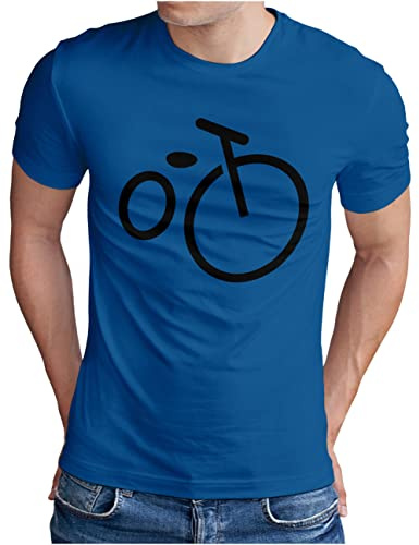 OM3® Minimalistic Bicycle Fahrrad T-Shirt - Herren - Rad Bike Radsport Radfahrer - S - 5XL
