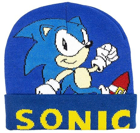 Sonic Unisex Kids Strickmütze, Blau, One Size