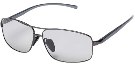 TJUTR Men's Photochromic Polarised Sunglasses with Light Reactive Tint and 400UV Protection