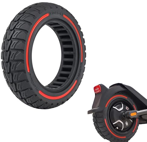 Fututech 9,5 x 2,5 – 6,1 Geländereifen, robust, für Niu 9,5 Zoll AT, explosionsgeschützte Reifen für Elektroroller, Zubehör für Roller, Ersatzteile (rot)