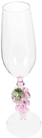 MAGICLULU Grape Wine Flutes High Footed Glass Goblet Liquor Container for Wedding Parties