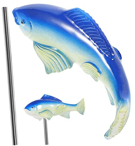 SUPVOX Jardin Koi Statue De Carpe en Résine Décoration Miniature Sculpture De Poisson en Plein Air Animal Piquets De Poisson Décorations D'aquarium Sculptures Forme De Poisson Accessoires