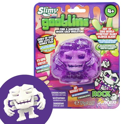Slimy Gooblins | schleimige Ghost Schleim Monster | 100g super dehnbarer Original Slime | mit lustig gruseligen Skeletten zum Entdecken und Sammeln | Knetspielzeug (3 Jahre), Farbe:Lila