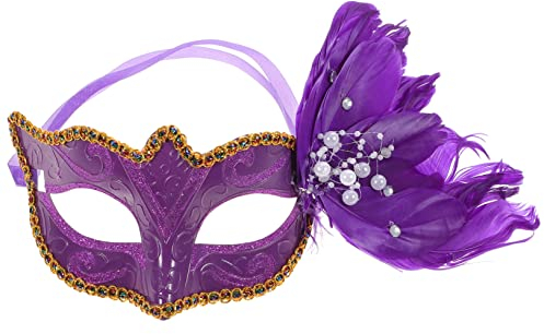 BESTonZON Party-Gesichtsmaske Kleidung Party-Kostümmaske lila Kostüm halbmaske halbgesichtsmaske Maskerade-Maske Kleider Prinzessin Maske Kostüm Gesichtsmaske gemalt Requisiten Violett