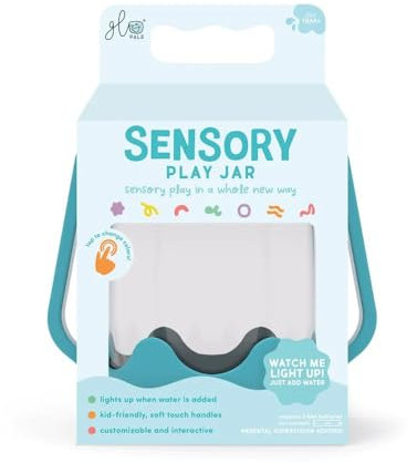 Glo Pals - Vaso sensorial para llenar con agua - azul | juguete sensorial | farol | luminoso a partir de 18 meses