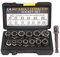 iFutniew 14 PCS Lug 3/8Inch Drive Impact Bolt Nut Extractor Set Black Steel Nut Remover Kit 1/4Inch-3/4Inch Twist Socket Tool Set