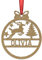 KreateSquare Personalised Christmas Bauble, 950 GSM (1.7 mm) Double-Sided Glitter Xmas Tree Decoration, Custom Name Baubles, Red Christmas Decorations Ornaments (Gold, Reindeer)