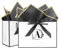 Initiale Geschenktüten 2 Stück Papiertüten mit Schleifenbändern+2 Seidenpapier, Geschenktaschen mit Henkel Partytüten Kreuzbodenbeutel Geschenkverpackung für Geburtstag Hochzeit Taufe Weihnachten(A)