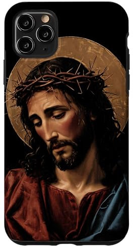 iPhone 11 Pro Max Sacred Jesus Christ Crown Thorns Religious Christian Jesus Case