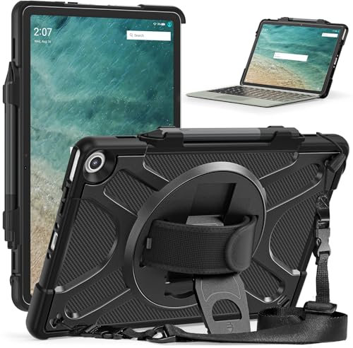 Funda para tableta Funda compatible con tableta Fire Max 11 (13.ª generación, lanzamiento de 2023) con soporte de 360°+correa for el hombro y correa de mano Funda protectora resistente a golpes compat