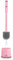 Swan SWFC1001QOCN Lynsey Queen of Clean Dispensing Toilet Brush with Refillable Cleaning Solution Dispenser, Anti-Clog/Anti-Drip Silicone Bristles, Pink