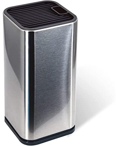 Knife Organizer Stainless Steel Universal Cutter Block Holder with Slots for Scissors Or Sharpening Rod Space Saver Cutter Storage