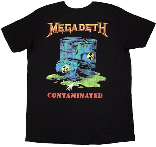 Rock Off officially licensed products Megadeth Contaminated Band Logo T Shirt S Black