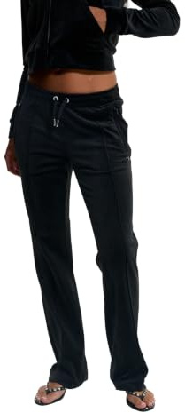 Juicy Couture Damen Lässige Hose Tina Track Pants Samtige Sweathose Trainingshose mit Kordelzug Jogger für Sport Freizeit Fitness in Versch. Farben