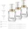 H&D HYALINE & DORA Refillable Glass Perfume Spray Bottle, 3 Pcs 30ml Travel Atomiser, Portable Aftershave Dispenser With Refill Pump for Holiday Travel (White)