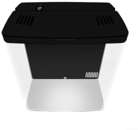 Gdfnmogo Petit aquarium Betta avec lumière LED et filtre, kit de démarrage pour bureau, noir, pompe silencieuse et 3 couches pour lutter contre les poissons, les crevettes, les poissons rouges (noir)
