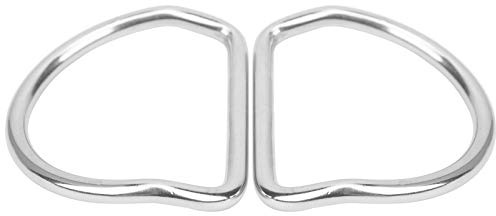 KUIDAMOS Leichte D-Ringe aus Edelstahl für 2,0-Zoll-Gurtband, Korrosionsbeständiges Tauchzubehör, 2 Stück