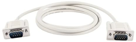 1,4 M RS232 DB9 9 pines macho a vídeo VGA Cable adaptador macho de 15 pines gris claro