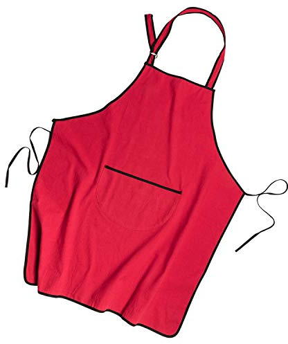Westmark Grill- und Küchenschürze, Mit verstellbarem Nackenband, Unisex, Einheitsgröße, 100% Baumwolle, Farbe: Rot/Schwarz, 15652270