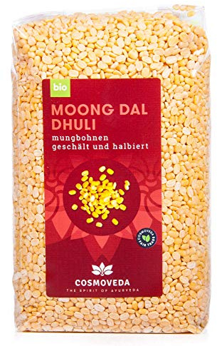 Cosmoveda Bio Moong Dal, Mungbohnen geschält , 500 g