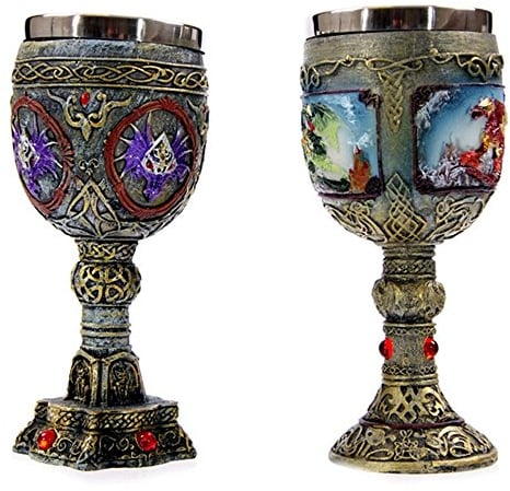 Painted Dragon Goblet