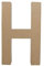 Décopatch AC401O Buchstabe H Fantasie aus Pappmaché, 5 x 22 x 30 cm, zum Verzieren, ideal für Ihre Wohndeko, Kartonbraun