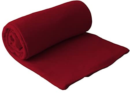CB Home & Style Fleecedecke Uni 130 x 170 cm Bordeaux