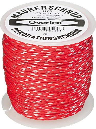 Overmann 008501700301000AA Maurerschnur 1,7 mm x 100 m aus Polypropylen, rot