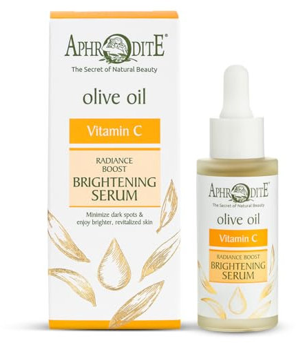 Aphrodite Vitamin C Strahlenverstärkendes Serum – Reduziert dunkle Flecken – Leicht & duftfrei – Für stumpfe Haut – Feuchtigkeitsserum Gesicht