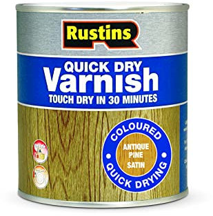 RUSTINS Quick Dry Varnish, Satin Antique Pine, 1 L