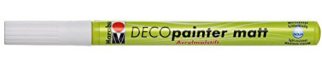 Marabu Acrylmarker ´Deco Painter matt´, weiß 4007751449023