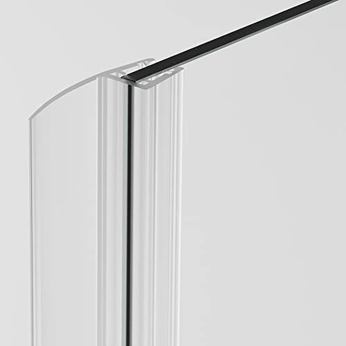 Duschdichtung Dichtleiste Spaltdichtung Modell 18 für 5mm Glasstärke 190cm PVC-Finish Polyvinylchlorid (PVC) Freistehend Basic Klar