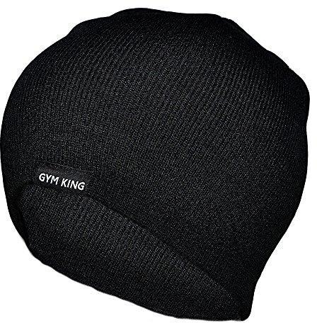 Gym King Herren Beanie Mütze Einheitsgröße Bodybuilding (Black)