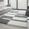 Carpettex Hochflor Teppich Wohnzimmer Shaggy Flokati Teppich Modern Kariert Design 280 x 370 cm Türkis - Teppich Schlafzimmer Weich Flauschig Waschbar Teppich Küche Esszimmer - Langflor Teppiche