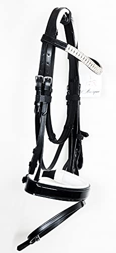 Dressur Bling Show Trensenzaum Diamant Stirnband Patent Reithalfter