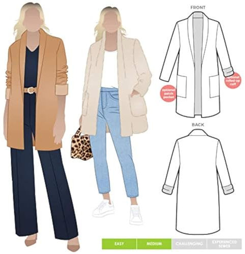 Style Arc Sewing Pattern - Loren Jacket (Sizes 04-16)