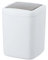WENKO Cubo con tapa abatible Barcelona blanco 3 l - Cubo de cosmética, absolutamente irrompible Capacidad: 3 l, Plástico (TPE), 15 x 20 x 15 cm, Blanco