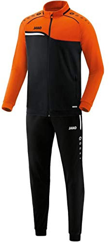 JAKO Herren Trainingsanzug Polyester Competition 2.0, schwarz/neonorange, S, M9118