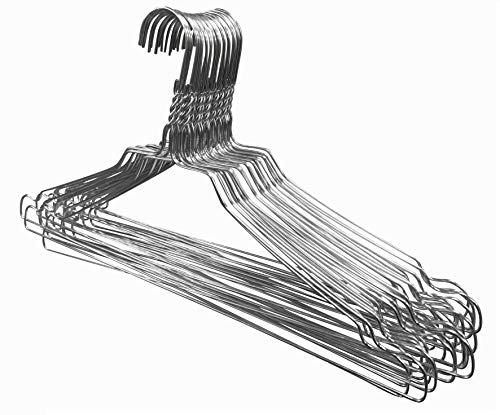 Kiroplast 100 Grucce Lavanderia Metallo Stireria Appendini per Camicie Magliette T Shirt Stampelle Ferro Zincato T-Shirt 40 cm