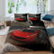 Rotes Auto Betten Set Kinder Extremsport Sportwagen Bettwäsche Set 200x200cm für Jungen Mann Cool Speed ​​Rennwagen Bettbezug Set Luxus Weich mit 2 Kissenbezügen 3St