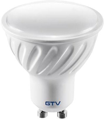 GTV LED Leuchtmittel GU10 7,0W 550lm 3000K Warmweiß 230V 120° Abstrahlwinkel Strahler Spotlampe, Yellow (Gelb)